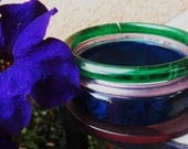 Stormy Weather Bangle Set Bakelite Lucite and Plastic