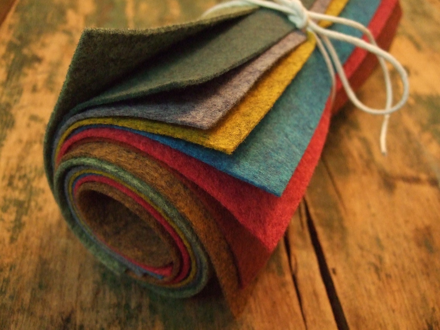 9x12 Wool Felt Sheets - A NEW Collection of Heathers - 8 Sheets of Felt