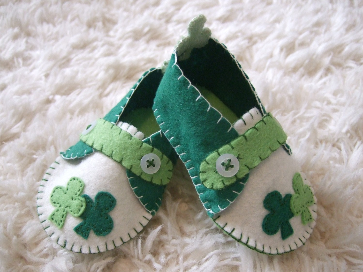 St Patricks Day Baby Loafers - Felt Baby Shoes - Holiday Baby Gift - Can Be Personalized