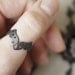 LINGERIE RING 005 - Sterling Silver - Handmade by Gemagenta - Black or White - Sexy curves, modern lace, minimalistic, band, wedding