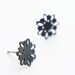LINGERIE MINI EARRINGS Studs - Sterling Silver - Handcrafted by Gemagenta - Black or White - Romantic, Sexy Lingerie, Delicate, Lace, Cute