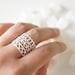 ASHUM - AYN - HAWA Silver Stackable Rings - Moroccan Sugar Collection - Handmade, sugar, delicate, geometric, white, texture, chevron, eyes