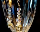 Aurora Borealis Chinese Crystal Dangle Bride Earrings