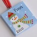 3x3 Canvas Christmas Ornament  - Personalized