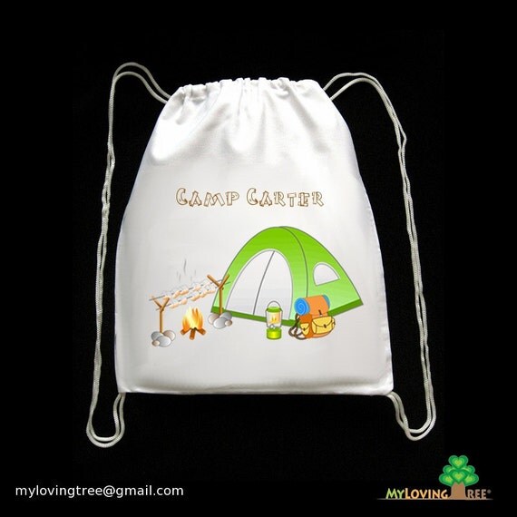 Set of 19 Personalized camping themed party favors by MyLovingTree