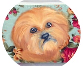 Lhasa Apso Coin Purse Cell Phone Hand Painted