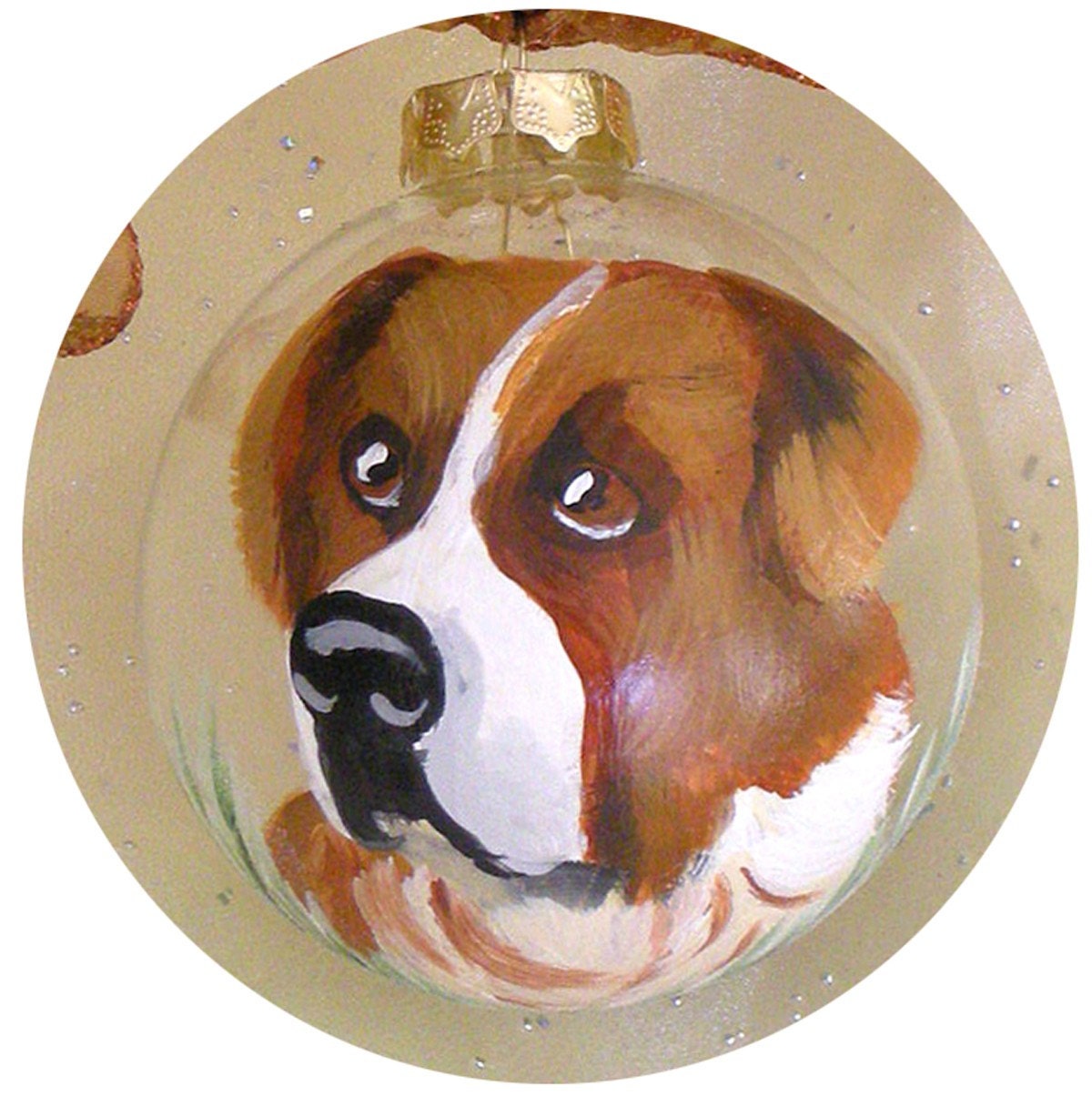 St. Bernard Dog Hand Painted Ornament