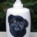 Black Shih Tzu Soap Lotion Dispenser Hand Painted