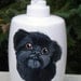 Black Shih Tzu Soap Lotion Dispenser Hand Painted