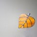 Leaf Nightlight Stained Glass Night Light Orange Halloween Decoration Handmade OOAK Autumn