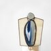 Agate Night Light Stained Glass Blue Geode Slice Handmade OOAK