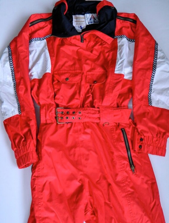SALE Vintage ski suit onesie onepiece snow suit sz M by AnotherUse