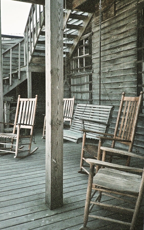 Country decor rocking chair kitchen art lines wood rocker porch rustic porch rocking chair swing rustic Convergence fine art photograph - brandMOJOimages