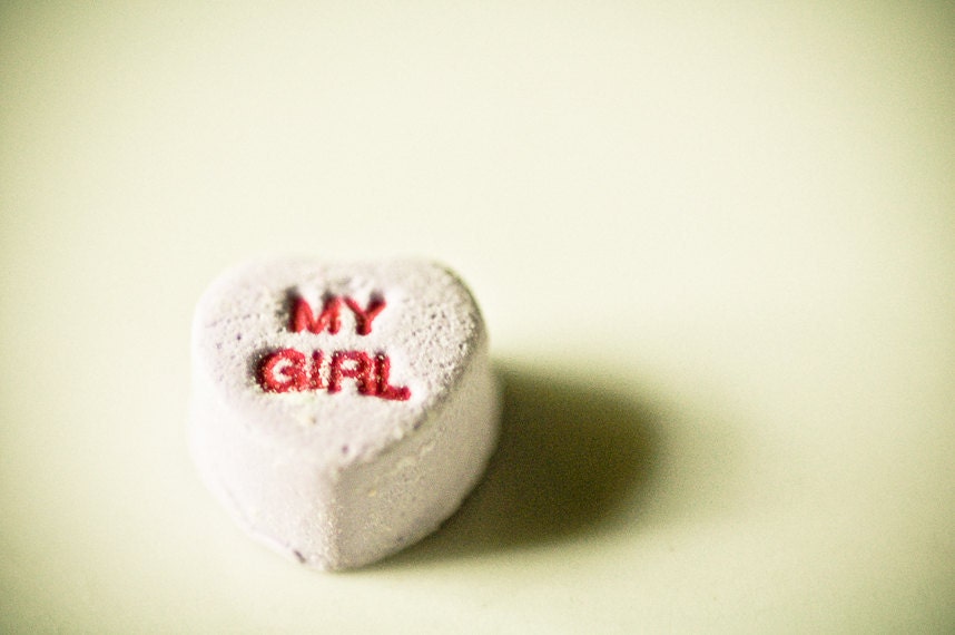 Valentine candy Photography hearts for her gift wedding graduation engagement daughter lavender red letters My girl 11x14 fine art photo