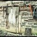 Rustic farm Photography theme old barn stone wooden bees keeper shabby chic blue orange barn The honey house 8x10 fine art