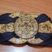Reserved- Vintage Navy Blue Braided Belt with Medallion