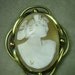 Antique - Victorian Shell Cameo, Pendant / Brooch - circa early 1900s