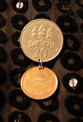 Double coin brooch