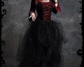 Camellia Bustle Skirt  in Tulle - Custom Elegant Gothic Clothing and Dark Romantic Couture