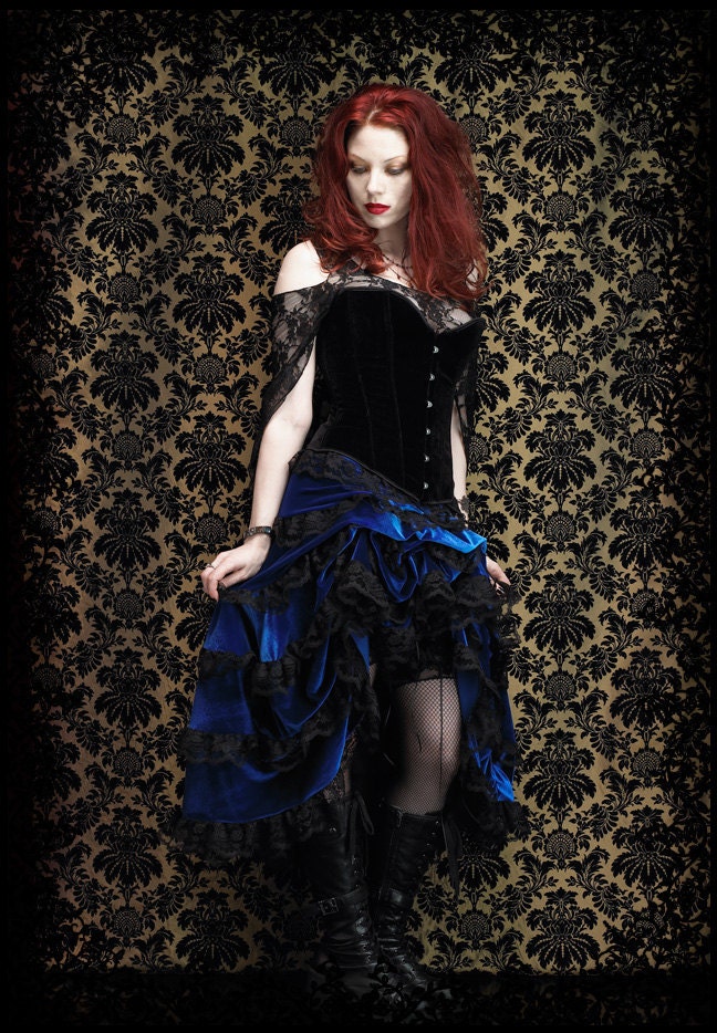 Lena Lace Top / Shirt - Custom Elegant Gothic Clothing and Dark Romantic Couture