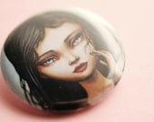 Snow White -  pin-back button by Mab Graves