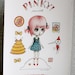 Pinky Paperdoll - Full Color Blythe paper art doll - by Mab Graves