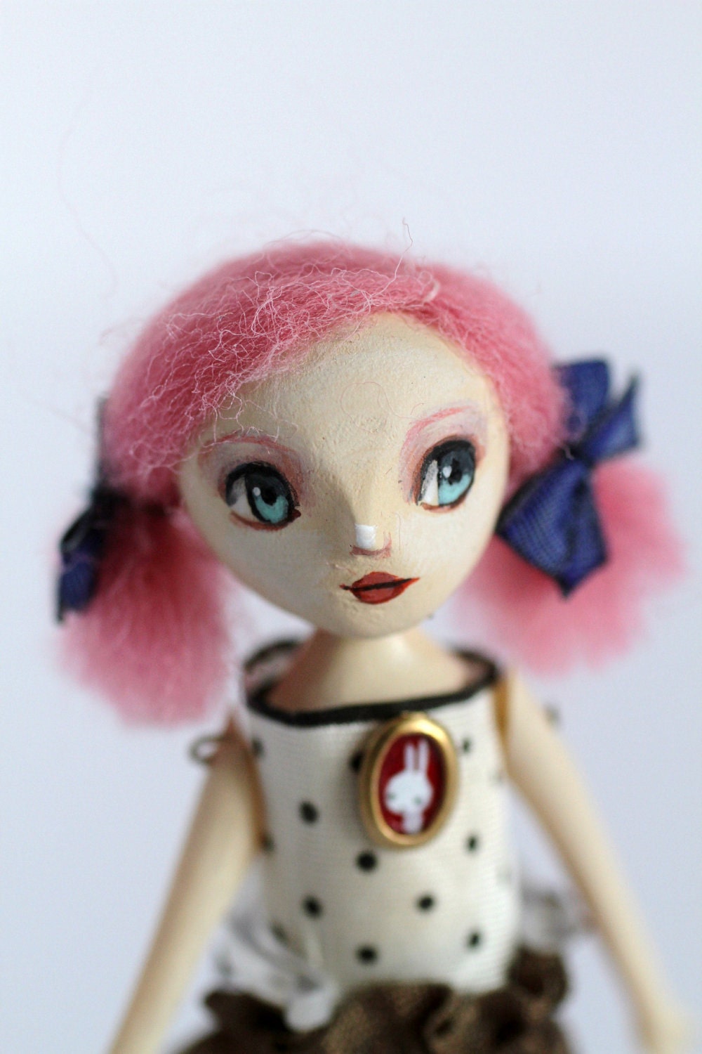 Lucy Pinks - original ooak art doll by Mab Graves