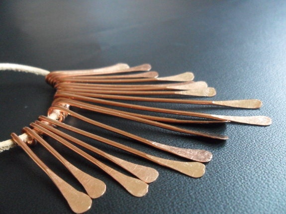 Memorial Day Sale Solid Copper 18pcs set of 16g Graduating Paddles Handforged Hammered and Tumbled (Item Number Gb12)