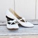Charming White Pair of Shabby, Antique Girls Shoes