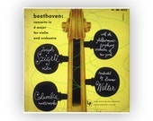 Alex Steinweiss record album design, 1947. "Beethoven: Concerto in B Major for Violin and Orchestra" LP