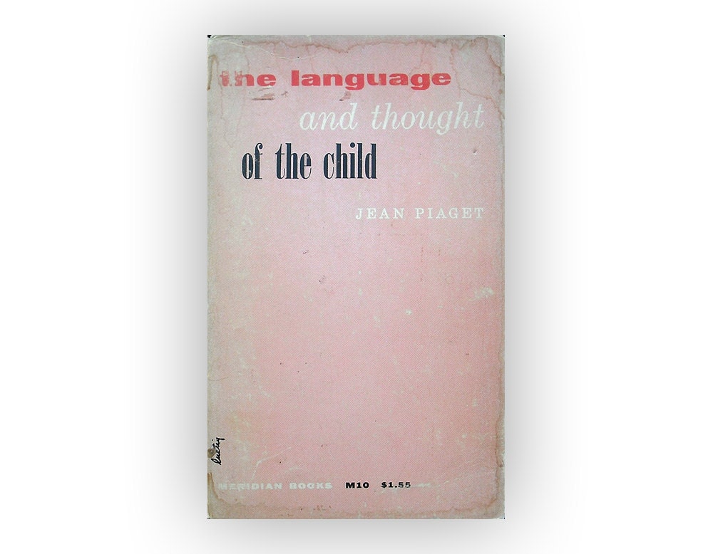 Alvin Lustig book cover design, 1955. "The Language and Thought of the Child" by Jean Piaget.