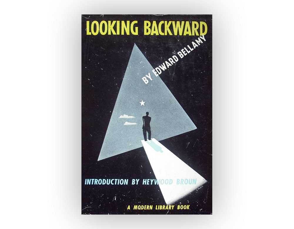 E. McKnight Kauffer book cover design, 1951. "Looking Backward" by Edward Bellamy.