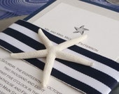 Modern Nautical Stripe Wedding Invitation