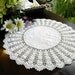 Vintage Doily in Off White - Linen Centered and Exquisite Crochet Edge 6176