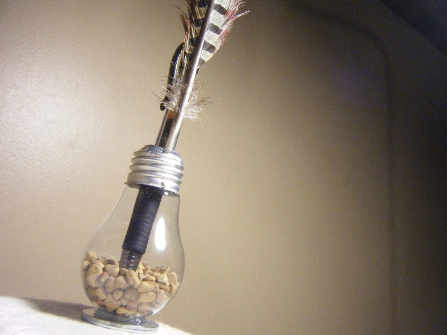 Repurposed Lightbulb Pen Holder / Inkwell