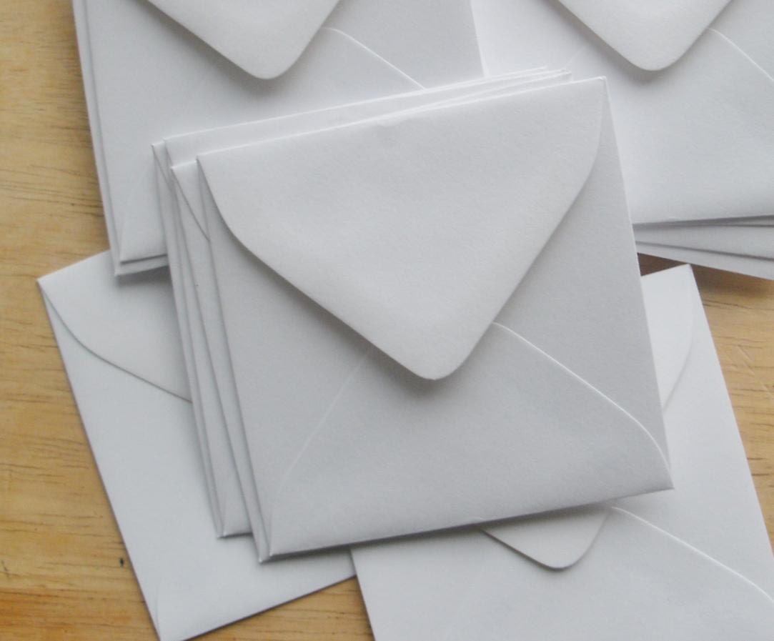 White mini envelopes for 3 inch square by PaperCreationsbyDeb