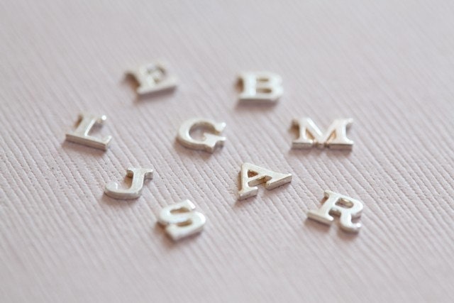 sterling silver initial earrings - personalized earrings, dainty earrings
