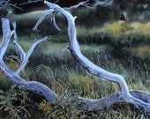 Original watercolor, Fallen Branch, 22 x 30