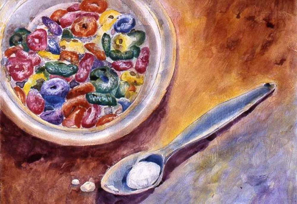 original watercolor, Fruit Loops
