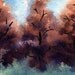 Treeline, Original Watercolor, 8 x 10
