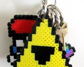 8bit Legend of Zelda Triforce Keychain