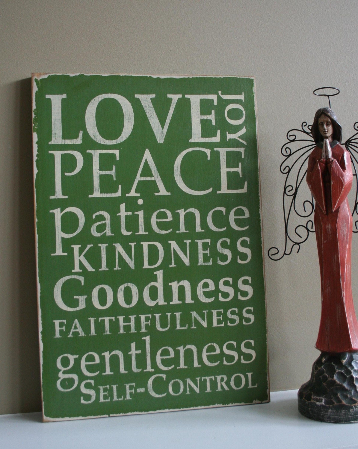 Fruit of the Spirit Typography Word Art - Makes a wonderful Wedding, Anniversary or House Warming Gift