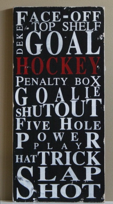 Ice Hockey - Typography Word Art in Black