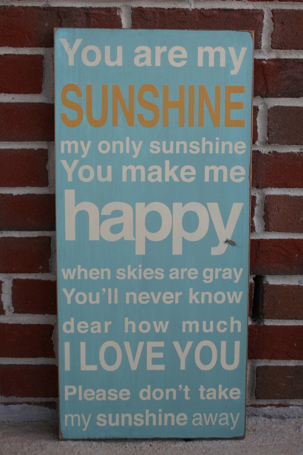 You Are My Sunshine Sign Typography Word Art  -  Choose Your Color