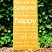 You Are My Sunshine Sign Typography Word Art in Golden Yellow
