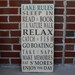 Lake Rules Vintage Style Typography Word Art Sign