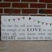 Strength of My Love with Bunting Typography Word Art Sign