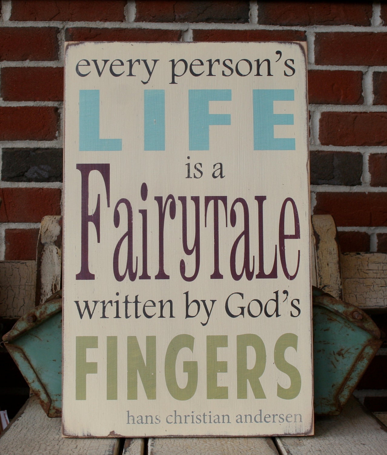 Hans Christian Andersen Quote Typography Word Art