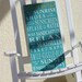 Beach Rules Vintage Style Typography Word Art Sign in Aqua