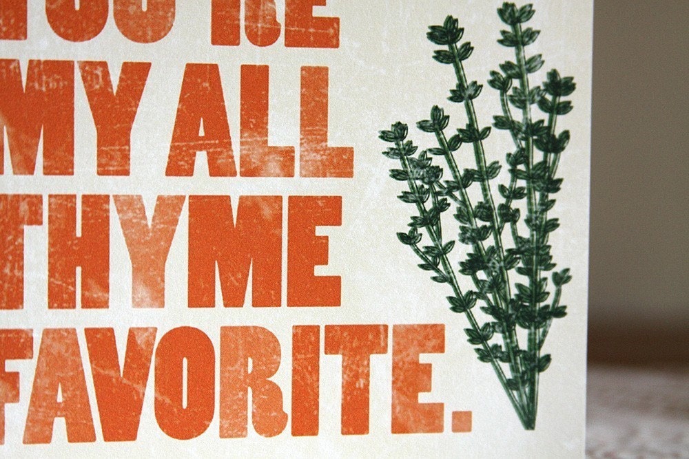 You're my all thyme favorite // Greeting Card